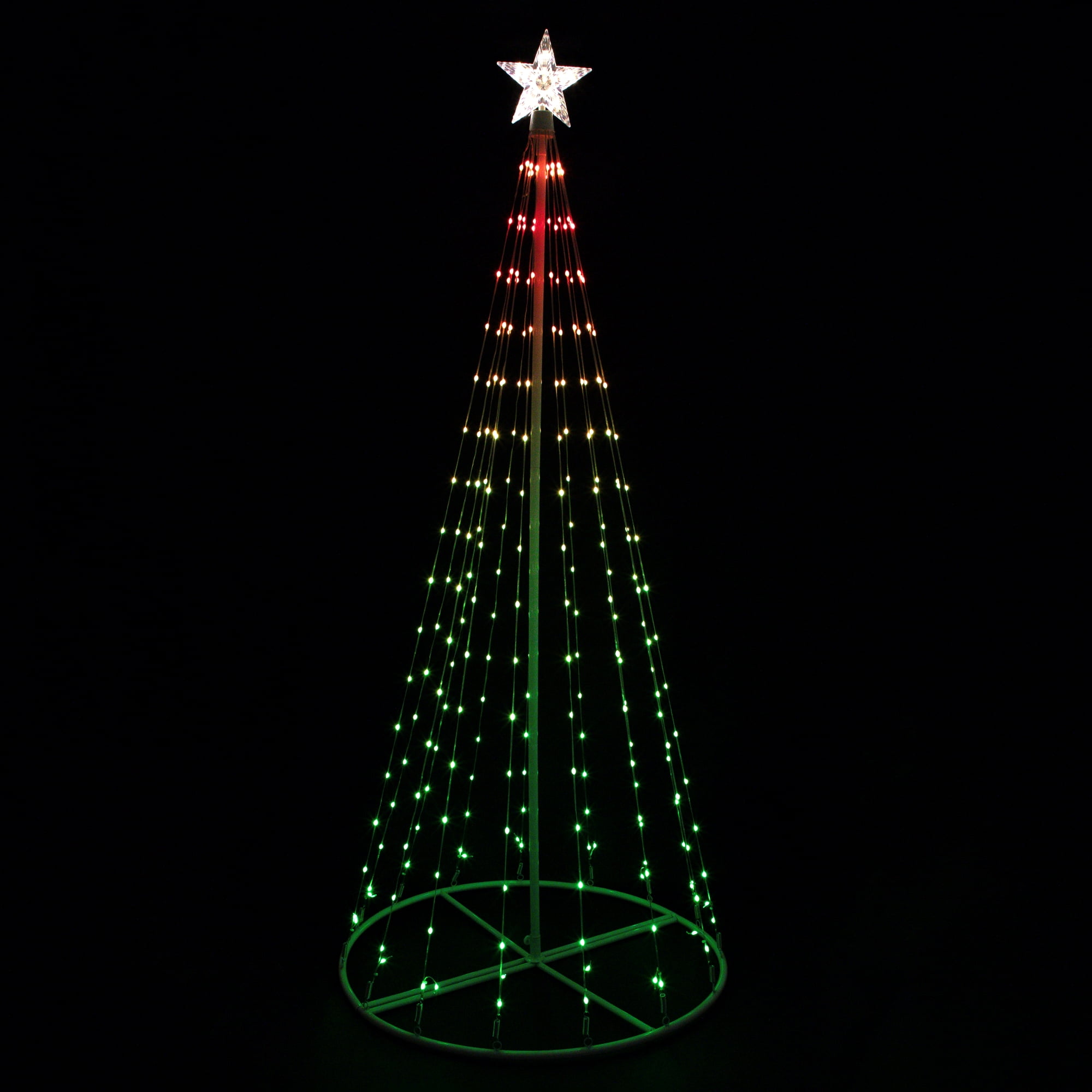 6' LED Color Changing Outdoor Show Cone Tree with Remote