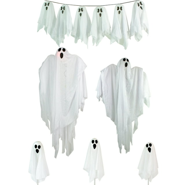 Northlight 6-Piece Ghost Family Halloween Porch Display Decoration Set ...