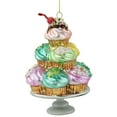 thumbnail image 1 of Northlight 6" Pink and Blue Cupcake Tower Glass Christmas Ornament, 1 of 4