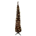 thumbnail image 1 of Northlight Pre-Lit Pre-Decorated Tinsel Pop-Up Artificial Christmas Tree - 6' - Brown - Clear Lights, 1 of 4