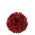 thumbnail image 1 of Northlight Glitter Pine Christmas Ball Ornament - Red - 6", 1 of 5