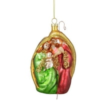 Northlight 6" Religious Holy Family Glass Nativity Christmas Ornament