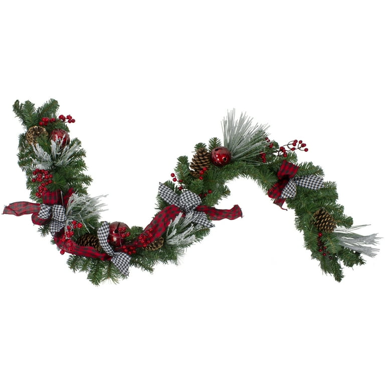 6' X 12 Red Berry Garland Unlit