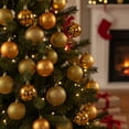 thumbnail image 1 of Northlight Shatterproof 4-Finish Christmas Ball Ornaments 2.5" (60mm) - Antique Gold - 60ct, 1 of 9