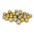thumbnail image 1 of Northlight Shatterproof 4 Finish Christmas Ball Ornaments 2.5" (60mm) - Vegas Gold - 60ct, 1 of 3