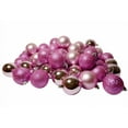 thumbnail image 1 of 60ct Shatterproof Bubblegum Pink 4-Finish Christmas Ball Ornaments 2.5" (60mm), 1 of 1