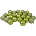 thumbnail image 1 of 60ct Shatterproof Green Kiwi 4-Finish Christmas Ball Ornaments 2.5" (60mm), 1 of 2