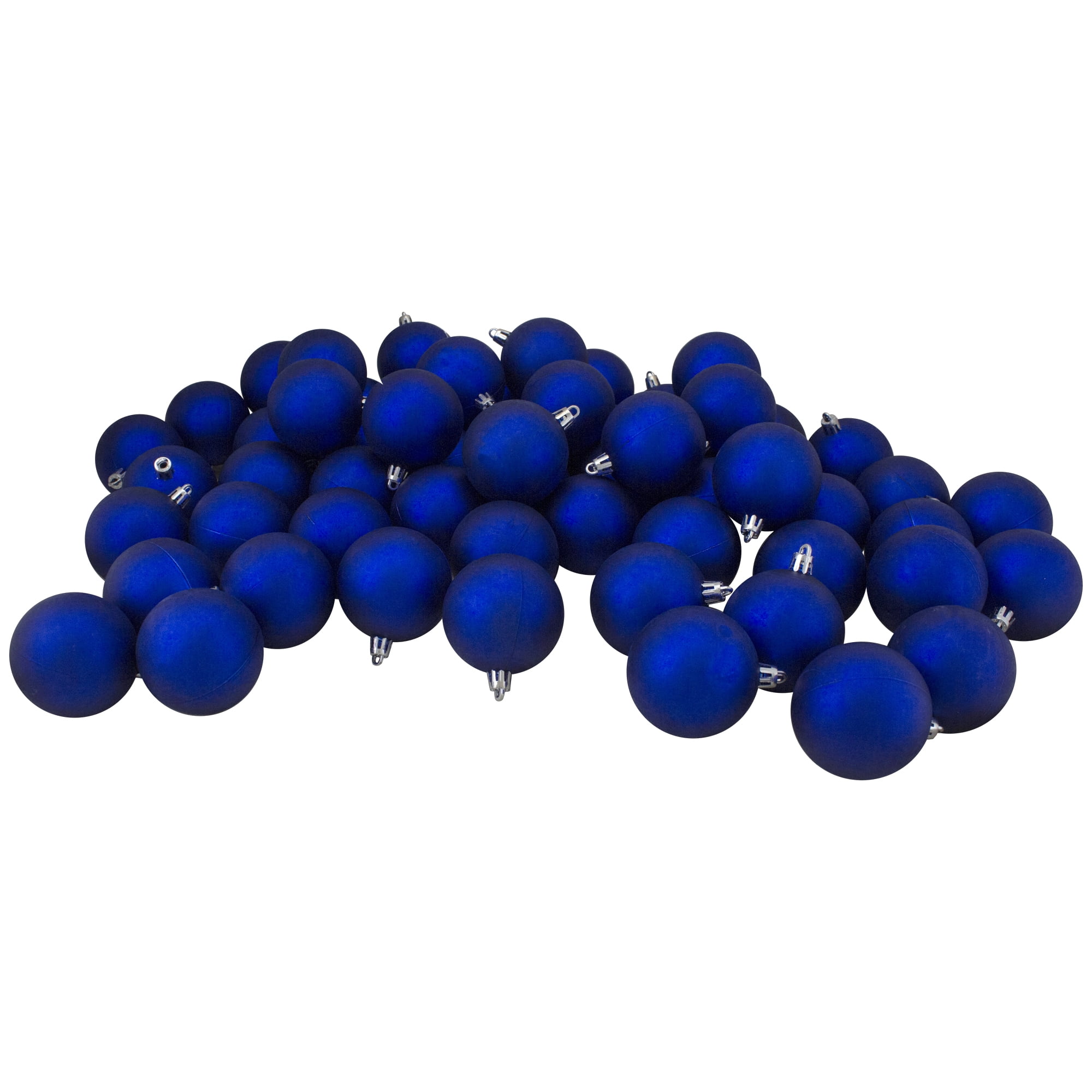 Royal Blue Shatterproof Plastic Christmas Ball Ornament Set