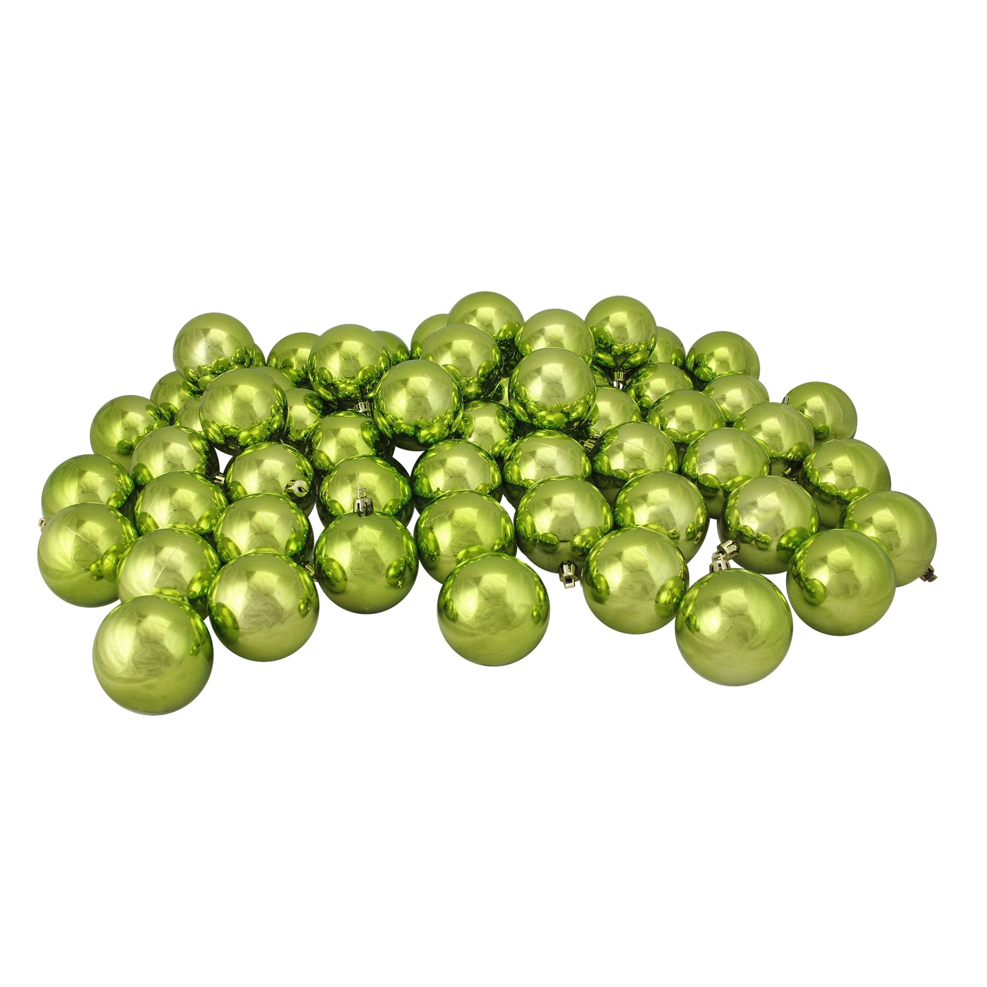 Kiwi Green Shatterproof Plastic Christmas Ball Ornament Set