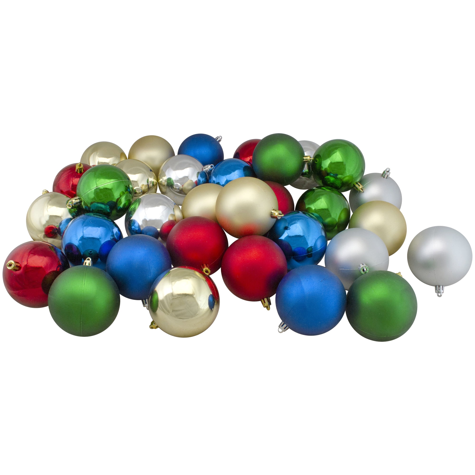 60-Piece Multicolor Shatterproof Christmas Ball Ornament Set