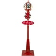 thumbnail image 1 of Northlight 69" Lighted Red and Gold Musical Snowing Christmas Tree Round Street Lamp, 1 of 6