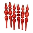 thumbnail image 1 of Northlight 6ct Finial Asymmetrical Glass Christmas Ornament Set 7.25" - Red, 1 of 3