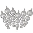 thumbnail image 1 of Northlight 6ct Shiny and Matte Finial Shatterproof Christmas Ornament Set 5.75" - Silver, 1 of 2