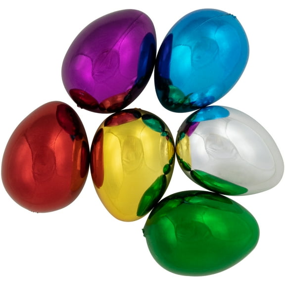 Northlight 6ct Springtime Easter Egg Decorations 3.5 - Metallic