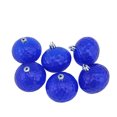 thumbnail image 1 of Northlight 6ct Transparent Shatterproof Hammered Christmas Disco Ball Ornament Set 2.5" - Blue, 1 of 4