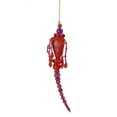 thumbnail image 1 of Red & Purple Beaded Fringe Finial Christmas Ornament, 1 of 2