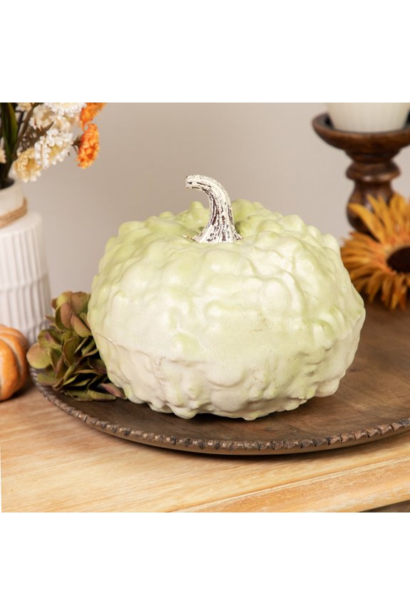 Knucklehead Pumpkin Fall Harvest Decoration - 7.5" - Light Green