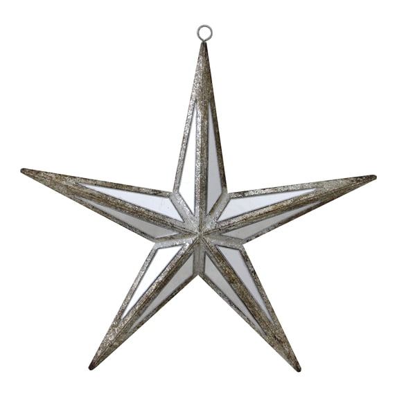 Northlight 7.5" Mirrored Five Point Star Christmas Ornament - Gray