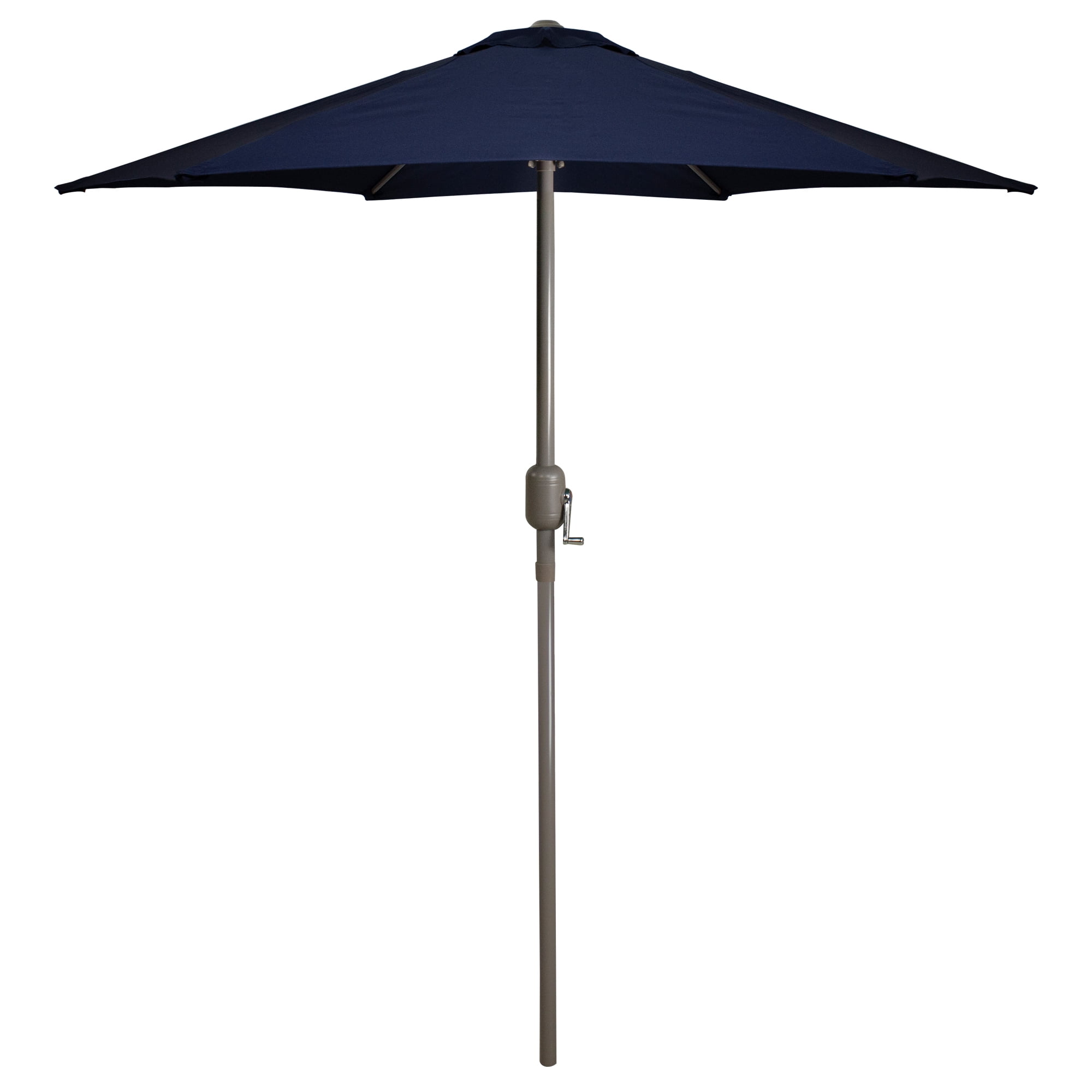 7.5ft Navy Blue Hexagon Steel Market Patio Umbrella with Crank