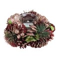 thumbnail image 1 of Northlight 7.5" Pink and Gold Embellished With Glitter Pine Cone Christmas Votive Candle Holder, 1 of 2