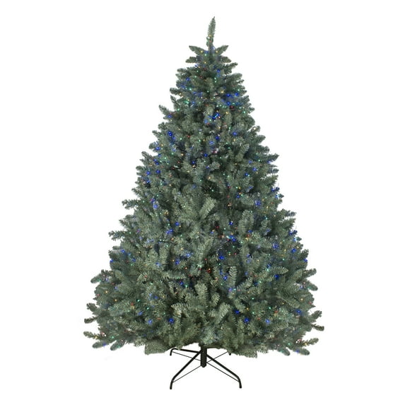 Northlight 7.5' Pre-Lit Artificial Christmas Tree Colorado Blue Spruce - Multi-Color LED Lights