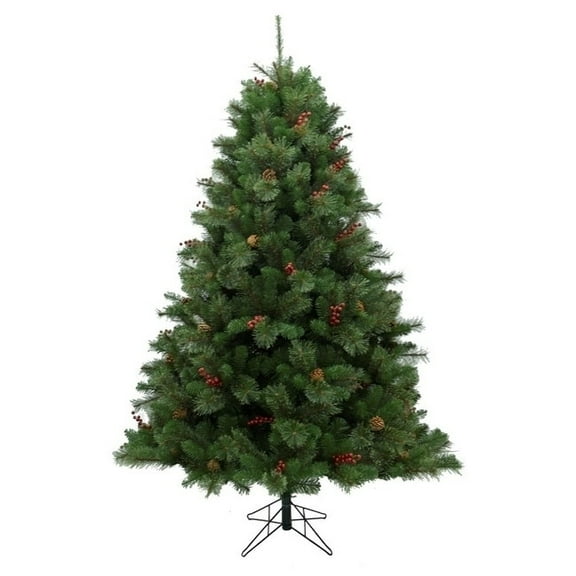 Northlight Multi-color Prelit LED Green Full Artificial Denali Mixed Pine Christmas Tree, 7.5'