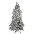 thumbnail image 1 of Northlight 7.5' Prelit Artificial Christmas Tree Flocked Dunton Spruce Slim - Multi-Color Lights, 1 of 8