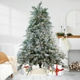 thumbnail image 1 of Northlight 7.5' Prelit Artificial Christmas Tree Frosted Butte Fir - Clear Lights, 1 of 4