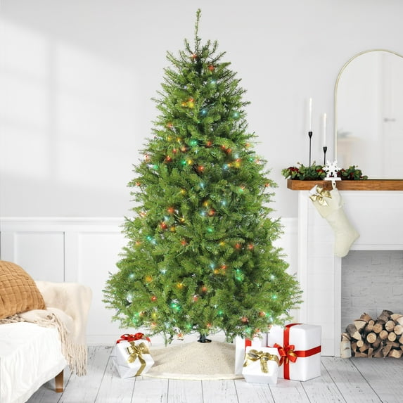 Northlight 7.5' Prelit Artificial Christmas Tree Full Northern Pine - Multicolor LED Lights