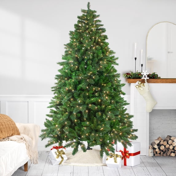 Northlight 7.5' Prelit Artificial Christmas Tree Medium Mixed Scotch Pine - Clear Lights