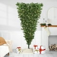 thumbnail image 1 of Northlight 7.5' Prelit Artificial Christmas Tree Upside Down Spruce - Warm White Lights, 1 of 4
