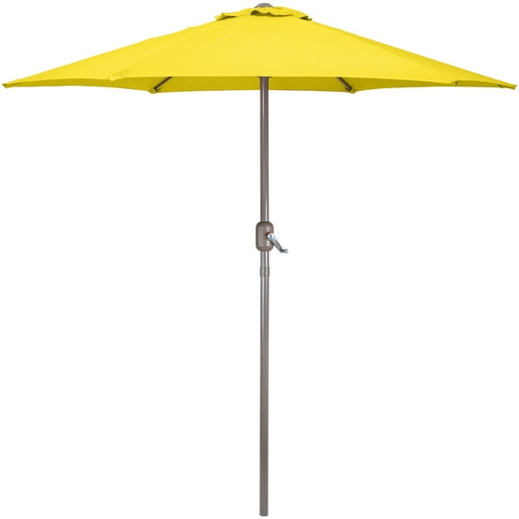 Northlight 7.5ft Outdoor Patio Market Umbrella with Hand Crank Yellow