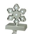 thumbnail image 1 of 7" Battery Operated LED Lighted Silver Snowflake Christmas Stocking Holder, 1 of 3