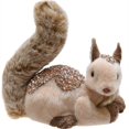 thumbnail image 1 of Northlight 7" Champagne and Brown Embellished Squirrel Christmas Table Decoration, 1 of 2