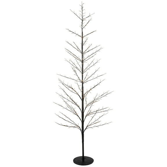 Northlight 7' Matte Black Tree Warm White LED Copper Wire Lights