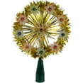 thumbnail image 1 of Northlight 7" Pre-Lit Gold Snowflake Starburst Christmas Tree Topper - Clear Lights, 1 of 5