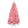 thumbnail image 1 of Northlight 7' Pre-Lit Medium Flocked Pink Artificial Christmas Tree - Clear Lights, 1 of 3