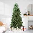 thumbnail image 1 of Northlight 7' Prelit Artificial Christmas Tree Slim LED Glacier Pine - Multicolor Lights, 1 of 5