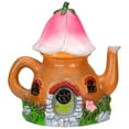 thumbnail image 1 of Northlight 7" Solar Lighted Flower Teapot Outdoor Garden Statue, 1 of 5