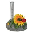 thumbnail image 1 of Northlight 7" Sunflower and Ladybug Rock Garden Rain Gauge, 1 of 5