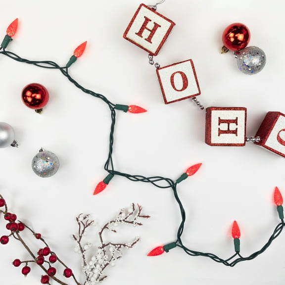 Northlight LED Faceted C6 Christmas Lights - Red - 23' Green Wire - 70ct