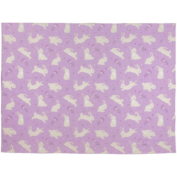 Northlight Easter Rabbit Rectangular Tablecloth - 70" - Purple