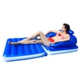 thumbnail image 1 of Northlight 74" Blue Convertible Lounge Chair Inflatable Swimming Pool Float, 1 of 5