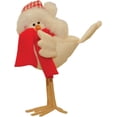 thumbnail image 1 of 8.25" Beige and Red Standing Bird with Scarf Christmas Tabletop Figurine, 1 of 2