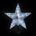 thumbnail image 1 of Northlight 8.5" LED Lighted Clear 5 Point Star Christmas Tree Topper, White Lights, 1 of 5