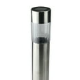 thumbnail image 1 of Northlight 8.5" Silver Cylinder Solar Light with White LED Light and Lawn Stake, 1 of 2