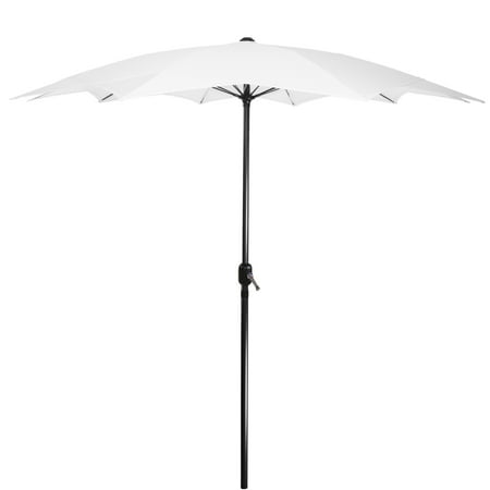 Northlight 8.85ft Outdoor Patio Lotus Umbrella with Hand Crank, White