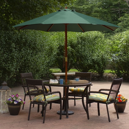 Northlight 8.5ft Outdoor Patio Market Umbrella with Wooden Pole, Green