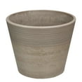 thumbnail image 1 of Northlight 8" Brown Ribbed Rim Round Eco-Friendly Flower Planter, 1 of 2