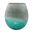 thumbnail image 1 of Northlight 8" Crackled Frosted Hand Blown Glass Vase - Blue/Brown, 1 of 2